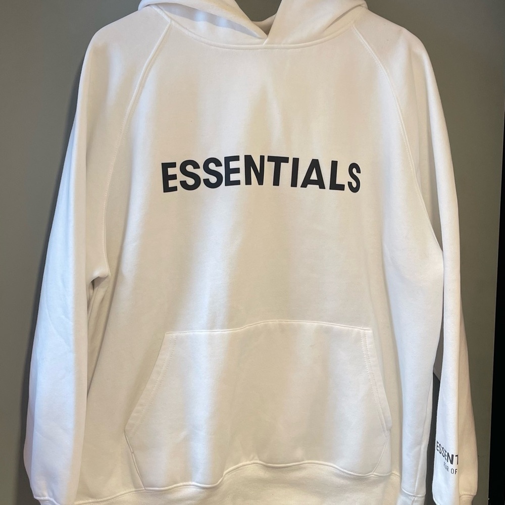 Essentials White Hoodie🤍